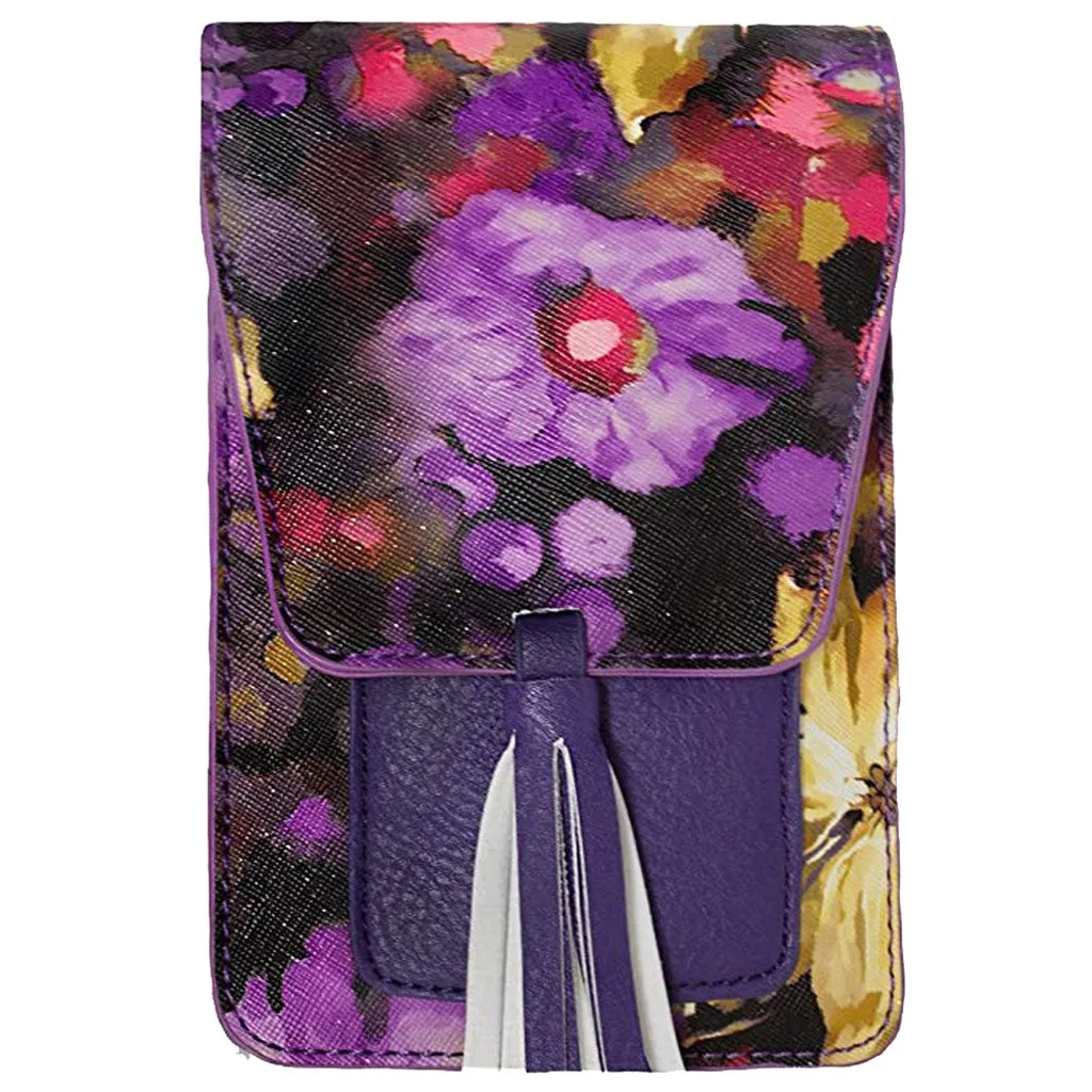 

Printed purse Square Vertical Phone Bag Women's Messenger Bag Multifunctional Sports Single Crossbody Purse Mini Bag #P