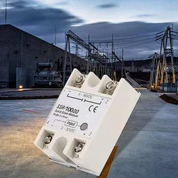 

Solid State Relay SSR-100DD 100A 3-32V DC Input to 24-220V DC SSR 100DD SSR-100 DD Industry Control