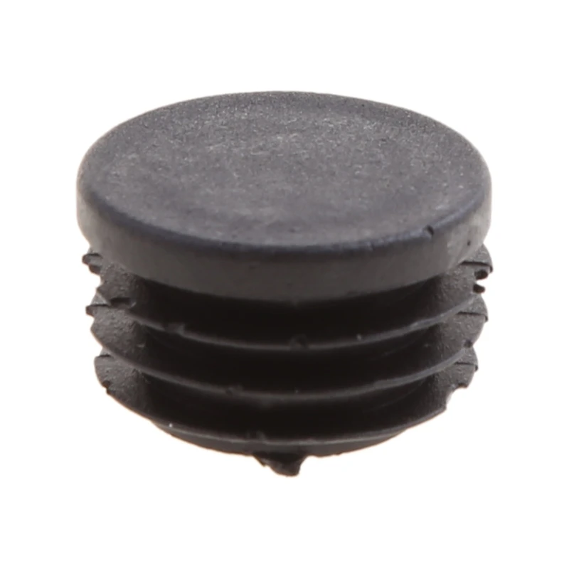10 Pcs Round Plastic Plug Black End Cap Furniture Feet Finishing Plug