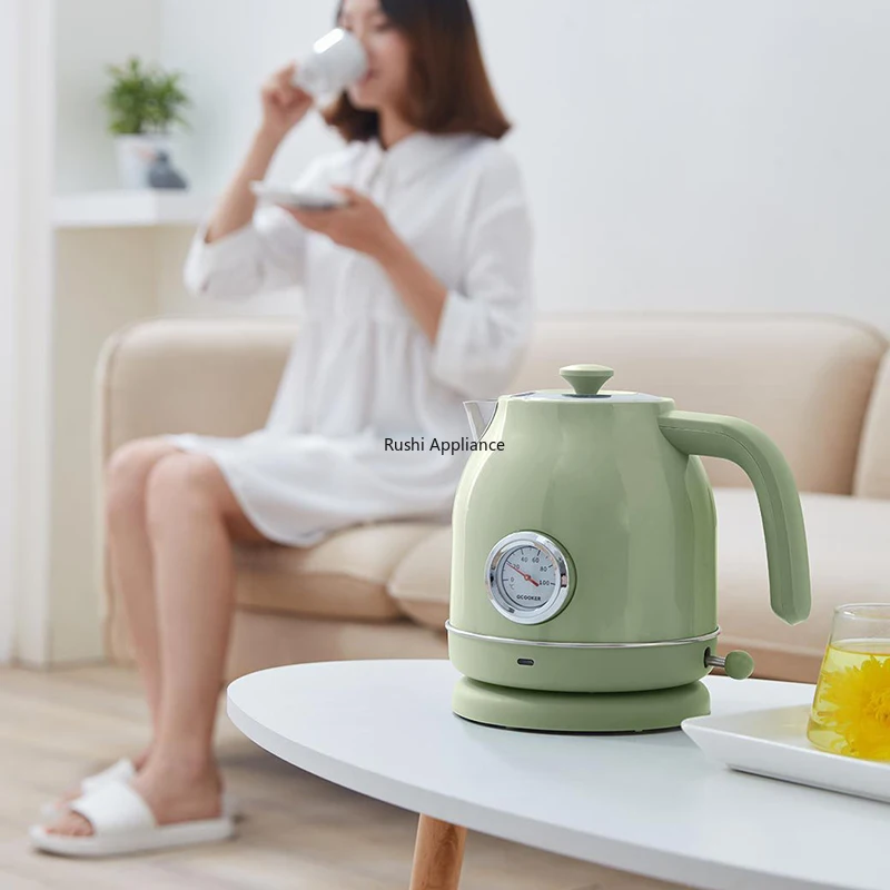 Xiaomi OCOOKER1.7L Электрический Чайник Ретро термометр для воды из нержавеющей стали с дисплеем часов домашний чайник для горячей воды смарт-чайник