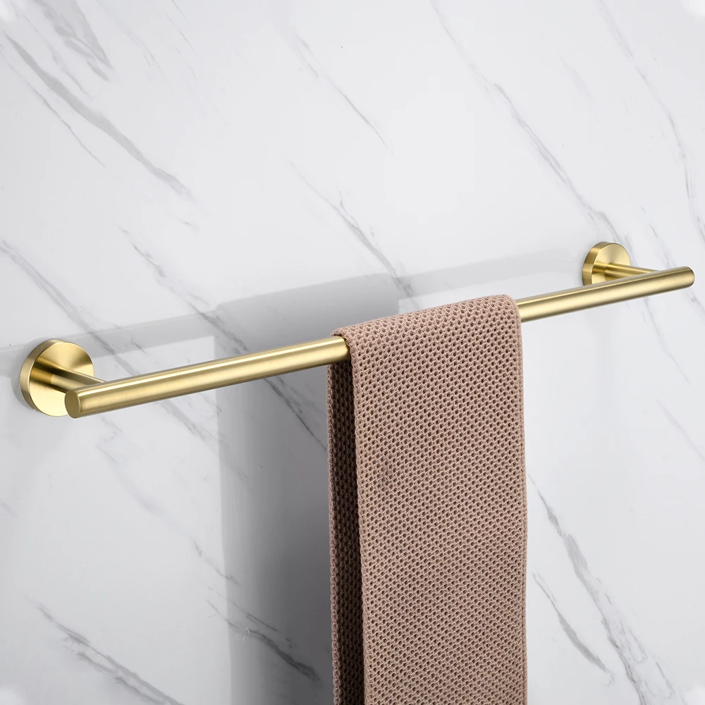 Bathroom Hardware Accessories Brushed Gold Stainless Steel Toilet Paper Holder Wall Hook Towel Holder Rack Kitchen Organizer Bathroom WC Accessories
