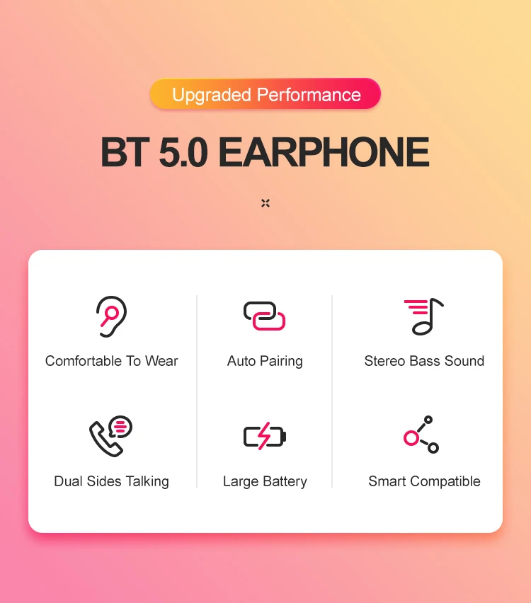 LEORY D018 TWS bluetooth 5,0 наушники мини Binaura вызов 3D стерео бас мощность дисплей Спортивная гарнитура с микрофоном для Xiaomi huawei