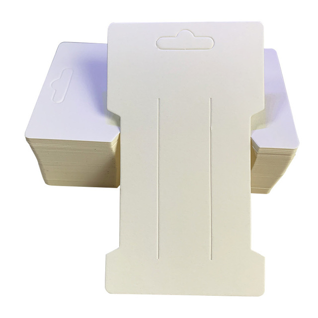 Necklace Earring Display Cards Solid Blank Karft Paper Cards Cardboard Hang Price Tag for Diy Jewelry Retail Packaging