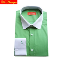 Индивидуальный заказ, мужское платье на заказ, рубашки, деловая официальная Свадебная блузка на заказ, блузка из хлопка, зеленая трава