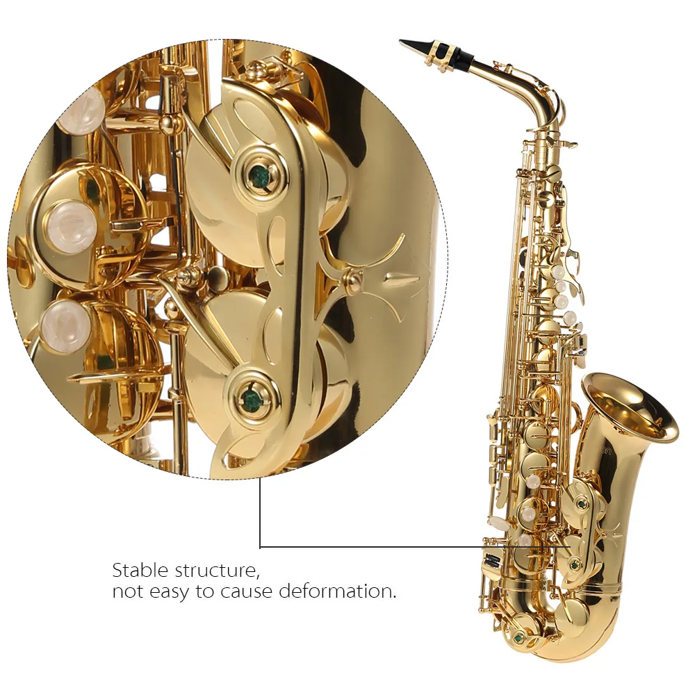 Ammoon bE Alto саксофон латунный лакированный Золотой E плоский Sax 82Z тип ключа с чистящей щеткой ткань перчатки ремень мягкий чехол