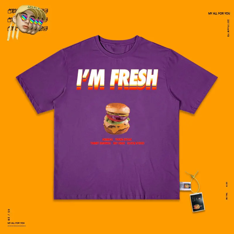 Violet My Life Hamburger I'm Fresh Hip-Hop Evil Do Matcha Green Basics, верхняя одежда без подкладки, женская пуховая одежда, не хватает - Цвет: Violet