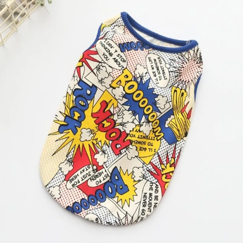 

Japanese Comic Cartoon Dog Vest, suitable for small and medium-sized dogs, bichon, golden retriever, samoyed dog, border collie