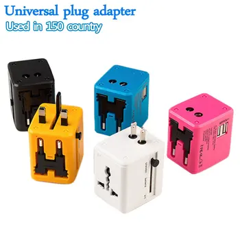 

Option 2 USB Charging Port All in One Universal Worldwide Travel Wall Charger AC Power AU UK US EU Plug Adapter Adaptor