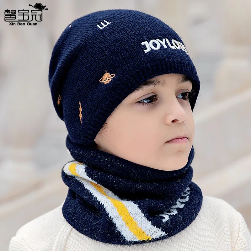 Maikun New Children's Parent-Child Woolen Cap With Embroidery Letters Autumn And Winter Knitted Hat Boy Hat