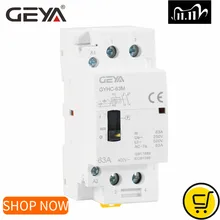 GEYA ручная Бытовая модульная 2P 40A 63A 2NO или 2NC din рейка контактор