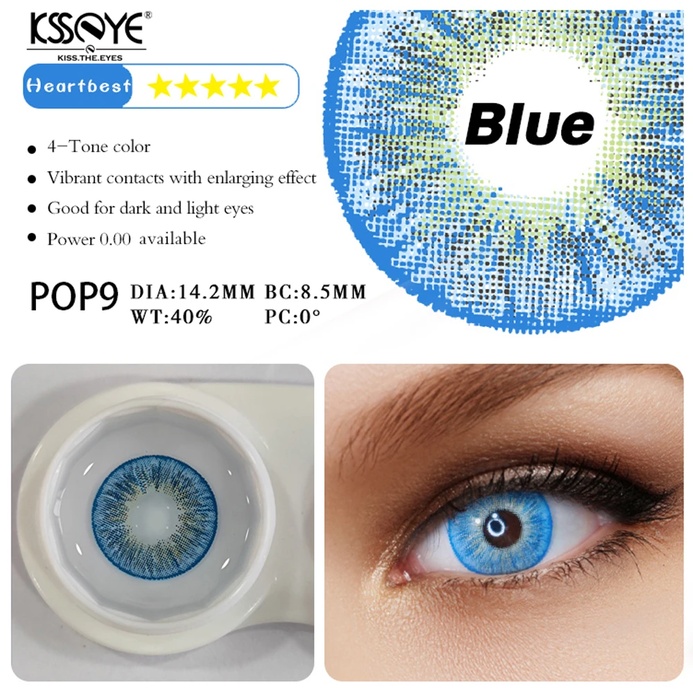 KSSEYE USA New Arrival Hotsale 3Tones Soft Color Contact lenses Beautiful Pupil Hotsale Cosmetic Makeup For Eyes Cosplay
