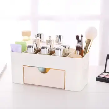 

Plastic Cosmetic Makeup Brush Holder Storage Drawer Desktop Sundries Organizer Home Desktop Storage Box Women