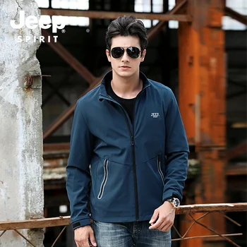 

JEEP SPIRIT Original Brand Autumn Men Jacket Fashion Stand Collar Windbreaker Military Jacket veste homme Quick Dry Coat Men