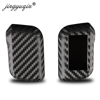 Keyforkess 10X custodia in Silicone al carbonio per Starline A93 A63 A96 auto 2 vie allarme telecomando sensore controllo LCD portachiavi copertura Car Styling