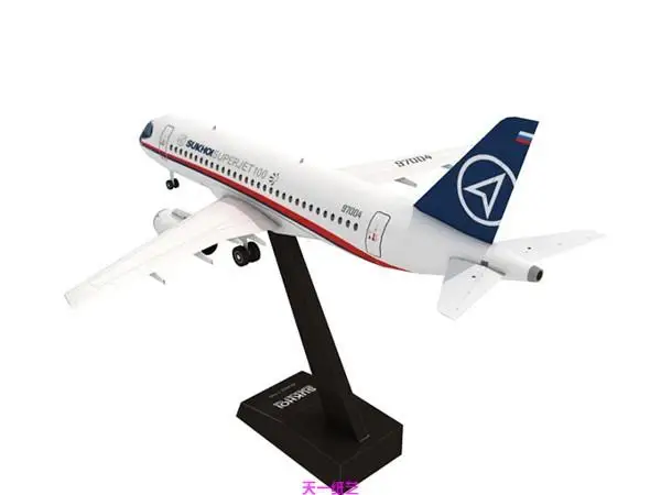 Sukhoi Super Jet 3D Paper Model DIY Puzzle Parent-child Manual Class Origami Toy 3d paper model paper jigsaw puzzle aircraft paper model