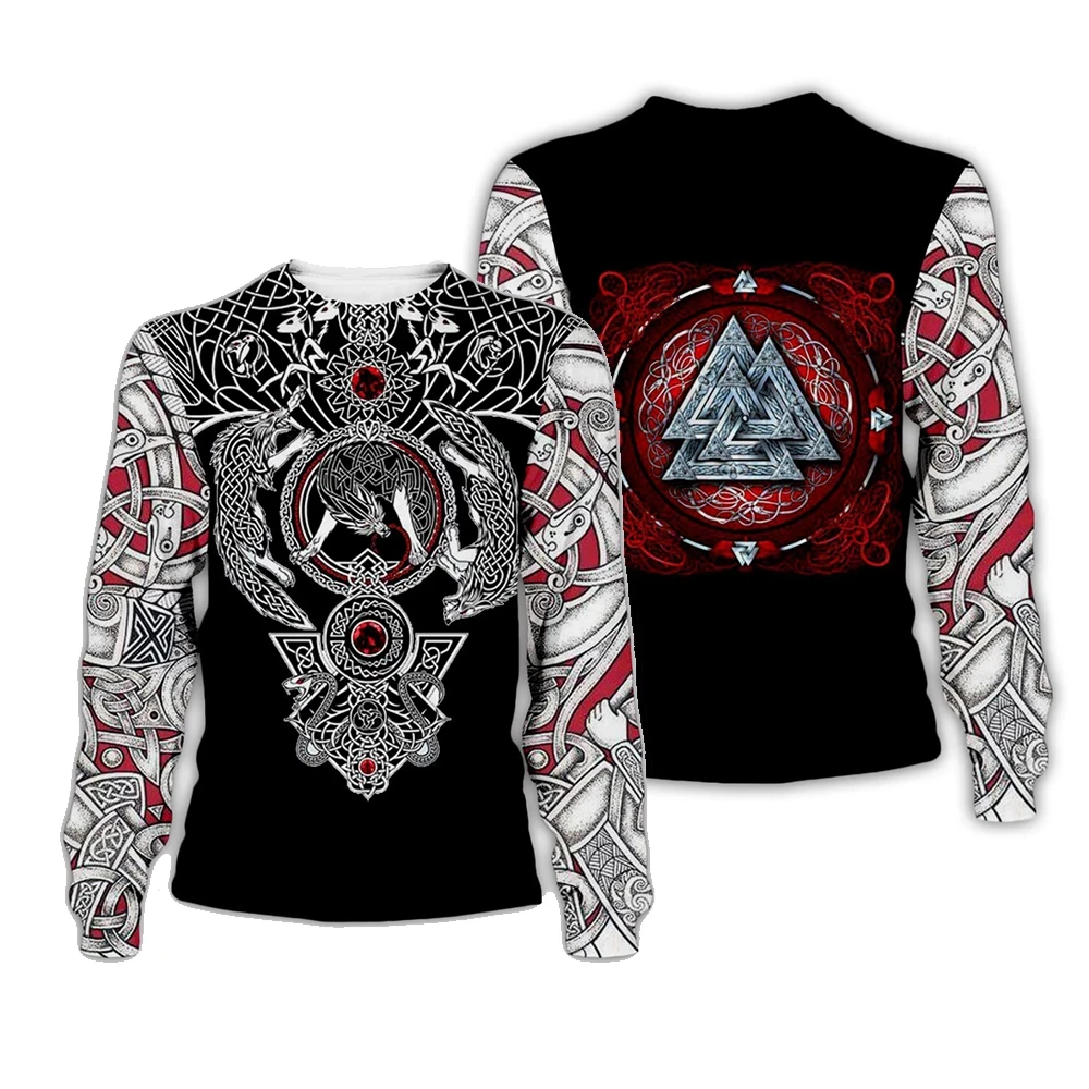 sweatshirt PLstar Cosmos новые модные мужские толстовки с 3D принтами тату викингов Hoodiest/толстовка одежда викингов передача S-4 - Цвет: sweatshirt