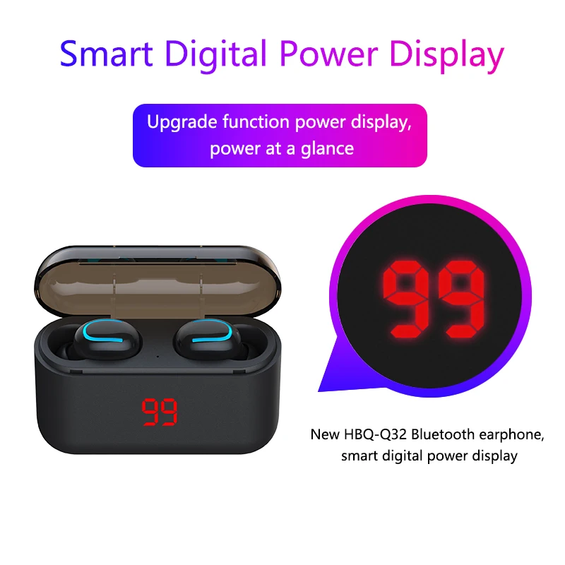 HBQ TWS Bluetooth наушники V5.0 True Беспроводной Headphons спортивные Handsfree 3D стерео игровая