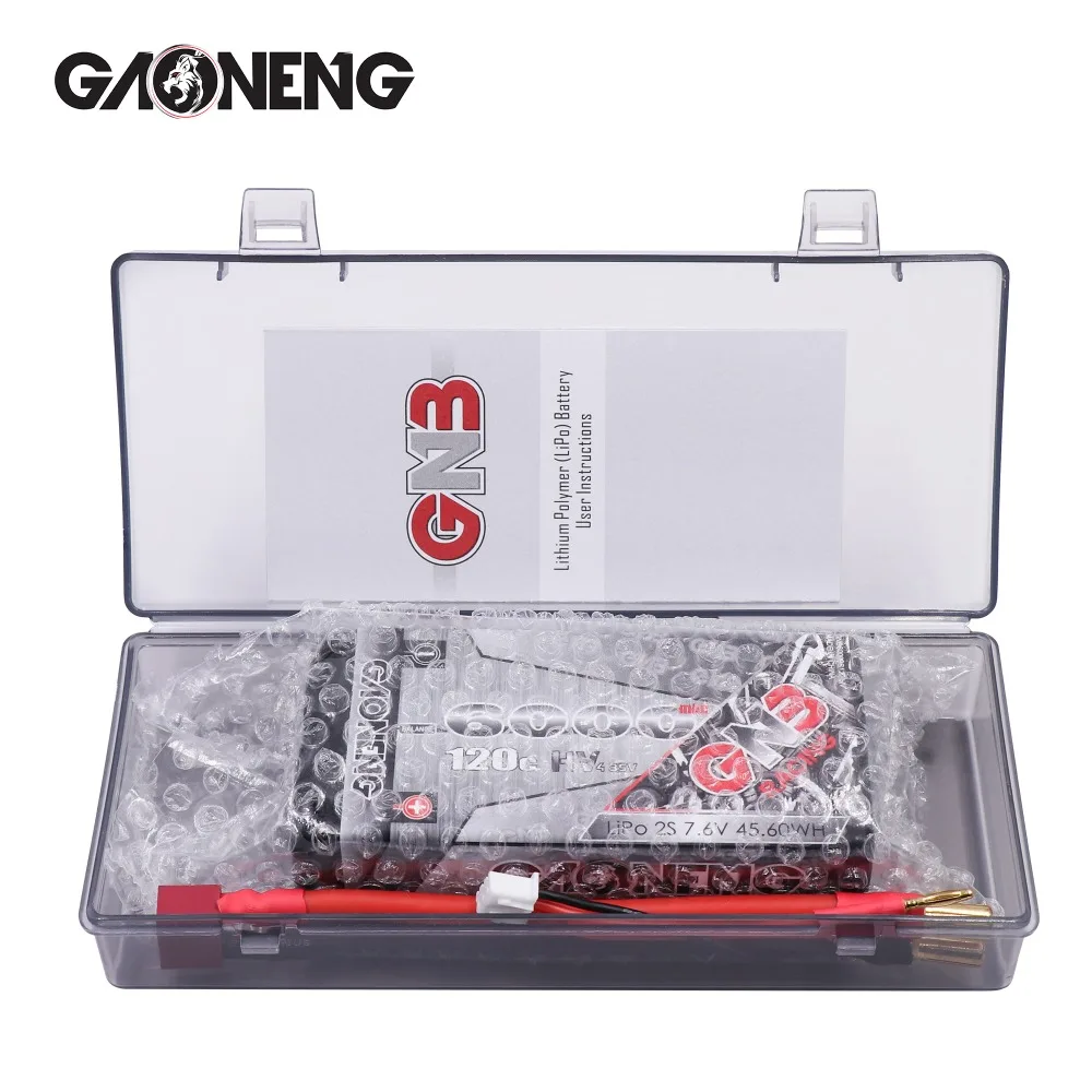 Gaoneng GNB 6000mAh 2S 7,6 V HV 120C/240C жесткий чехол коротышка LiPo батарея для RC HPI HSP 1/8 1/10 багги RC автомобиль грузовик осевой Scx10