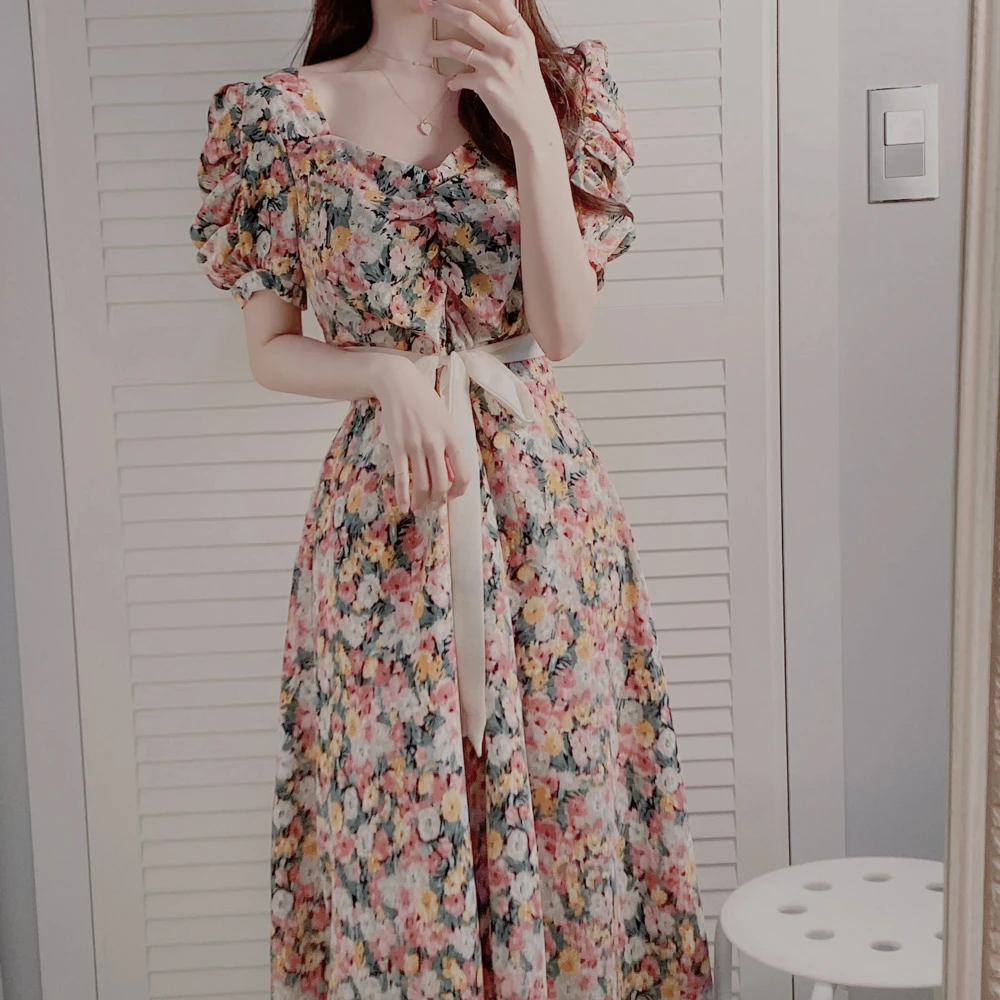 Flower print summer dresses Clearance