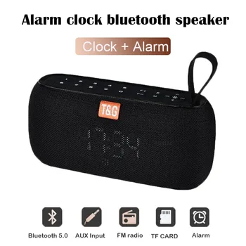

TG177 Bluetooth Speaker Wireless Subwoofer With Alarm Clock Temperature Display USB Drive AUX FM TF Card Music Stereo Sound Box