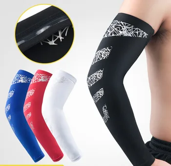 

Sports Arm High Elastic Pressure Shrink Sun-proof Sleeve Basketball Tennis Riding Fitness Wrist Protection Arm Cuff Sleeves