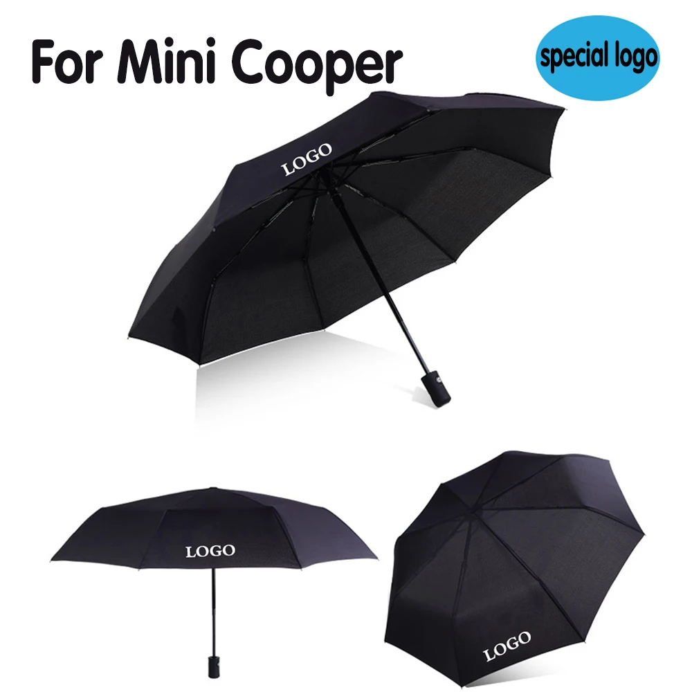 

Car Fully Automatic Umbrella logo for MINI Business Umbrellas Folding Men bumbershoot Portable emblem for Mini cooper 2020 NEW