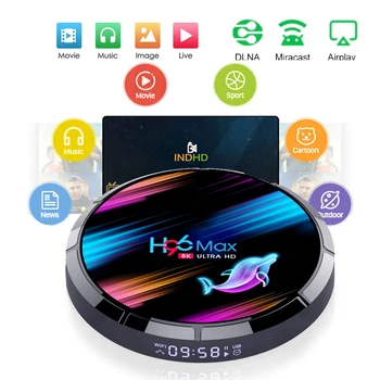 

H96 MAX X3 Amlogic S905X3 gigabit lan Android TV Box replace h96 max 2.4G&5G Dual Wifi BT4.0 max 128g supports g30 voice remote