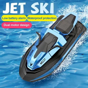 

2.4G Wireless Remote Control Boat High Speed Long-lasting Motor Racing Boat USB Charging Speedboat Model Boat For Children