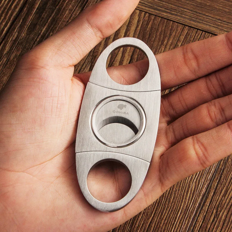 Cigar Scissors Cutter Guillotine COHIBA Gift Stainless-Steel Classic New Metal