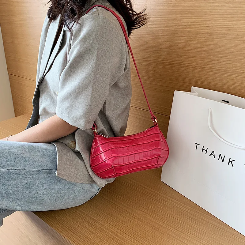 

2020 New Retro Alligator Pattern Women Messenger Handbags Sac PU Leather Street Casual Solid Zipper Shoulder Bags Bolsa Mujer
