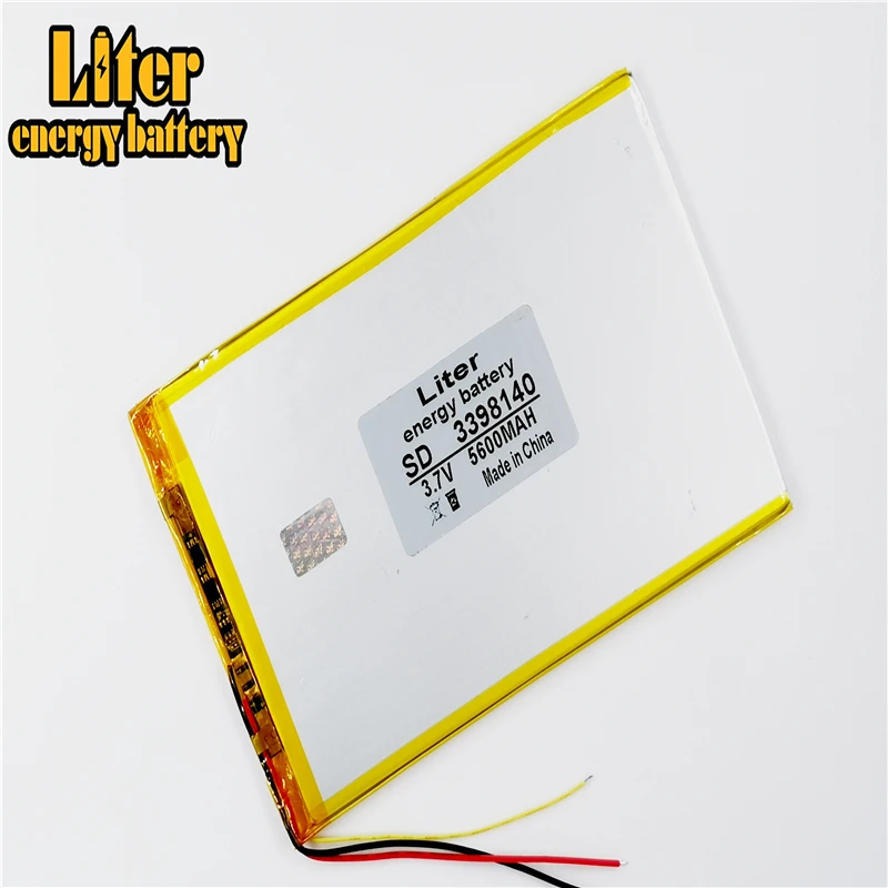 Универсальный литий ионный аккумулятор для планшетного ПК 3 линии 3398140 7 в 30100140