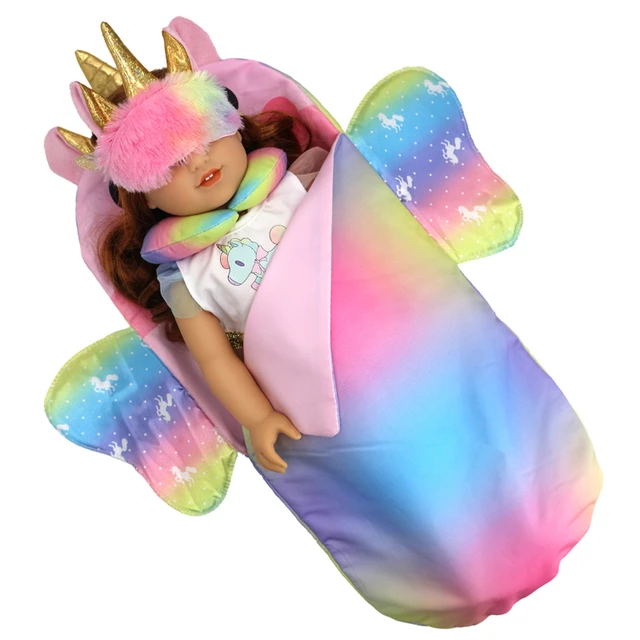 Sac De Couchage Licorne Pour Bébé Fille, 17 Pouces, Ensemble De Voyage,  Cadeaux De Noël Pour Enfant - Poupées Accessoires - AliExpress