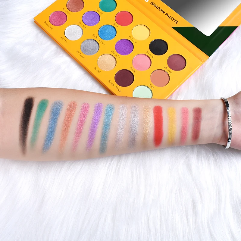 Beauty Glazed 18 Color Makeup Eyeshadow Palette Nude Glitter Pigment Colorful Eye Shadow Pallete Make up Palette with Mirror