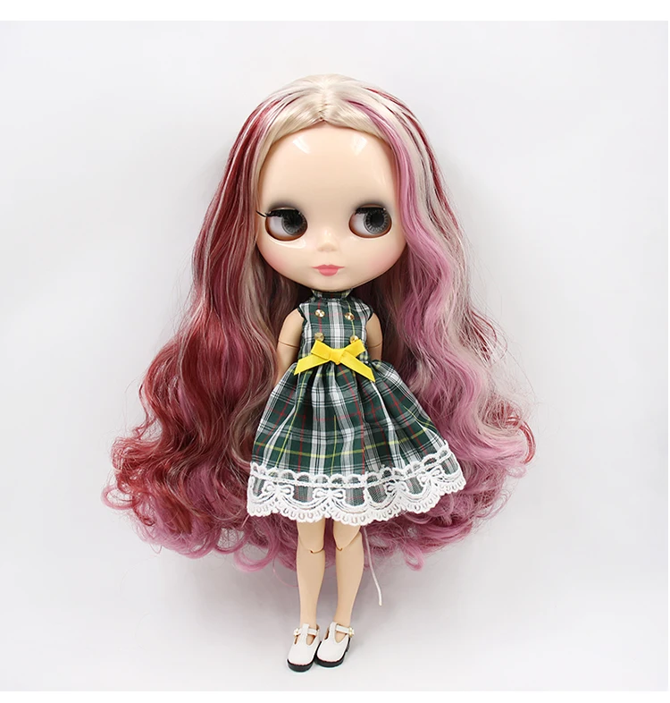 Blyth doll 1/6 joint body white skin три цвета смешивания белых волос Косметика "сделай сам" 30 см bjd подарок для девочки. № 1063/3139/12532
