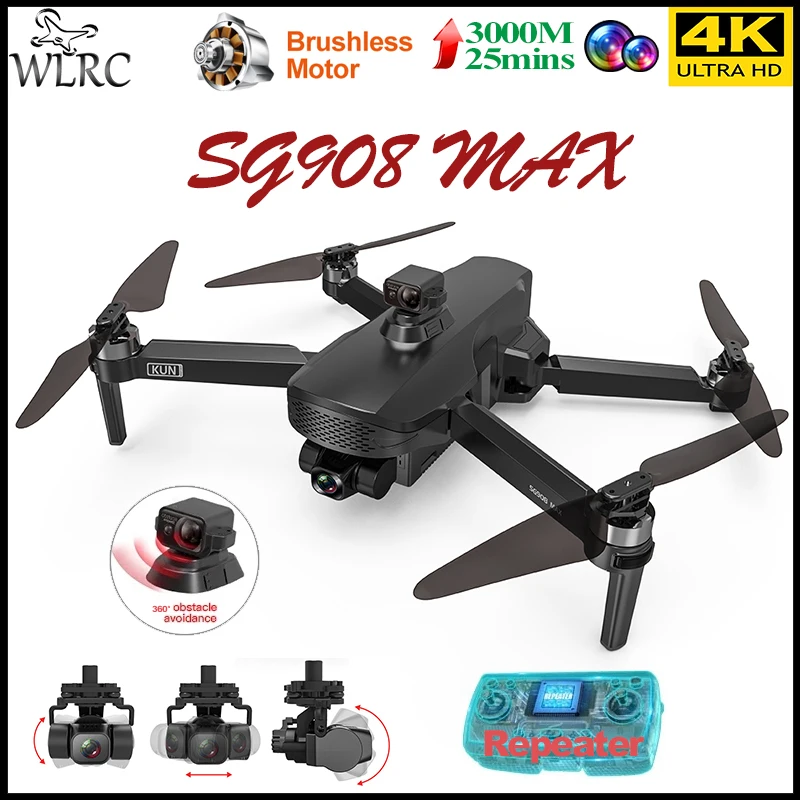 2022 SG908 MAX GPS Дрон 3-осевой карданный подвес 4K камера 5G Wifi FPV Профессиональный 3 км
