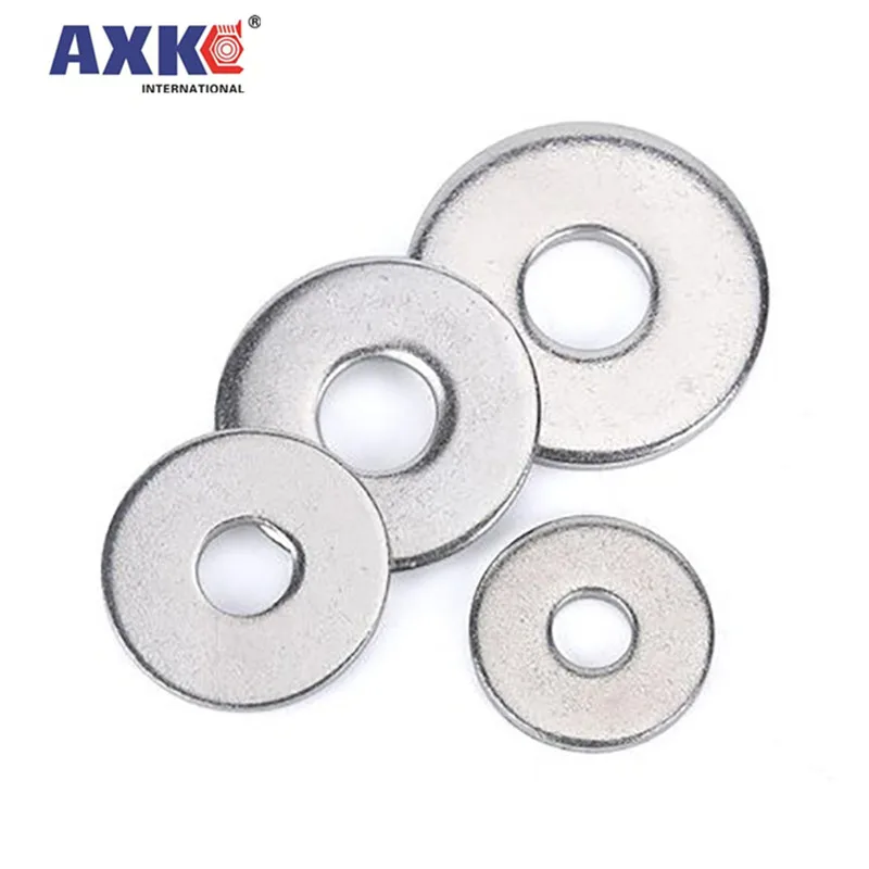 1/100X M2.5 M3 M3.5 M4 M5 M6 M8 M10 M12 M14 M16 A2-70 304 Stainless Steel Large Size Oversize Big Wider Flat Washer Plain Gasket |