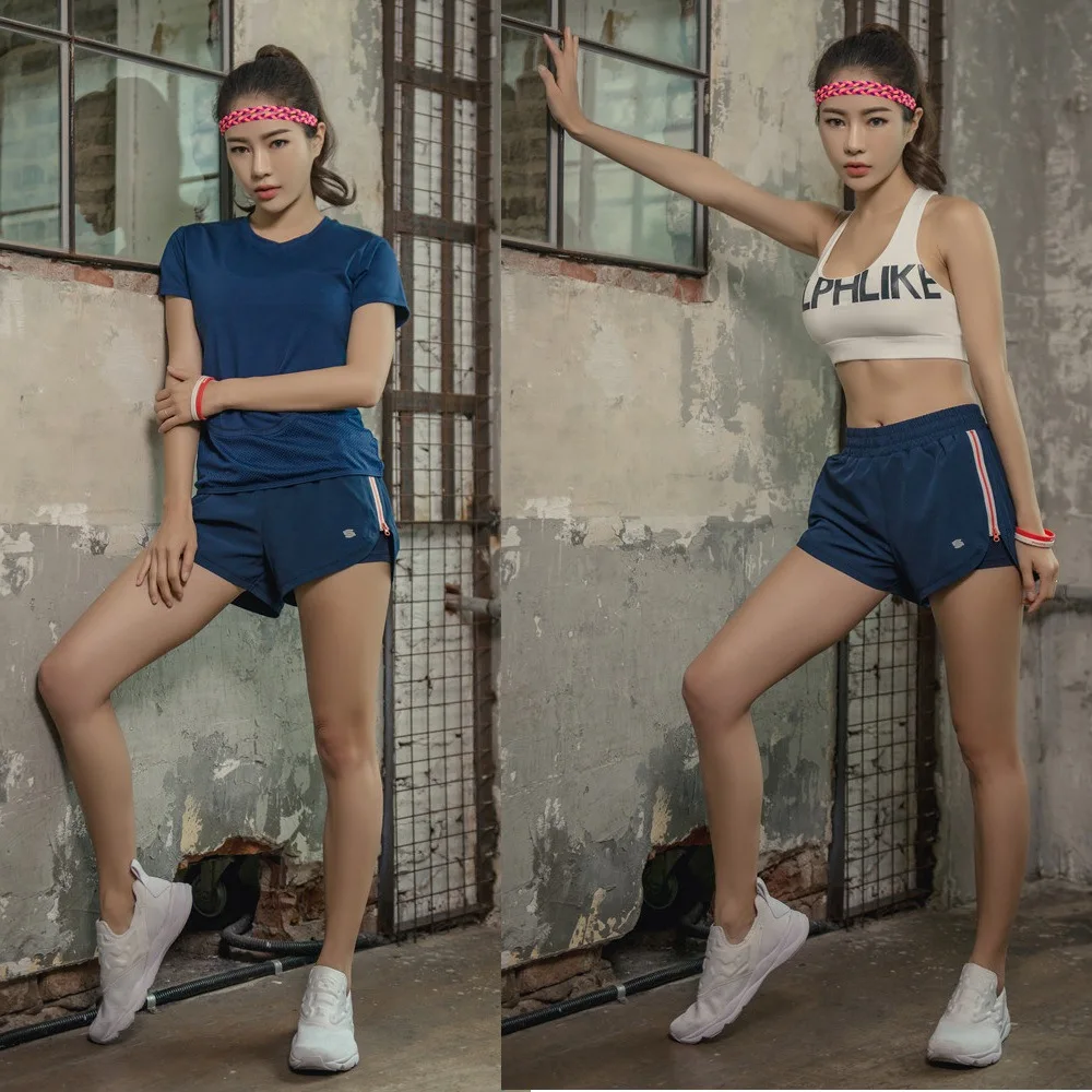 

2018 Summer New Style Yoga Clothes Suit Profession Sports Morning Jogging Suits Gym Quick Drying Clothes Loose-Fit Modern And Tr