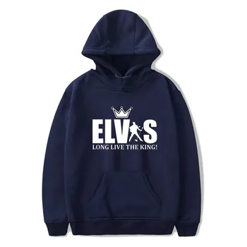 

New Fashion ELVIS PRESLEY Men Fleece Hoodie Sweatshirts Harajuku Pullovers Tops O-neck Men's Oversize Warm Pocket Hooded Jacket