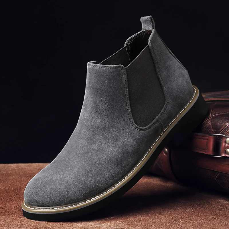 Mens Boots Men Chelsea Boots Ankle Boots Plus Velvet High-top Martin
Boots Outdoor Walking Shoes Wear Resistant Casual Shoes