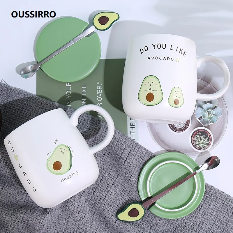 OUSSIRRO Newest Style Ceramic Cups Mug Milk Coffee Mugs Friends Gifts Student Breakfast Cup