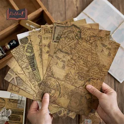 Retro Series Kraft Paper Material Paper DIY Journal Planner Background Craft Paper Scrapbooking Photo Albums Decorative Stickers