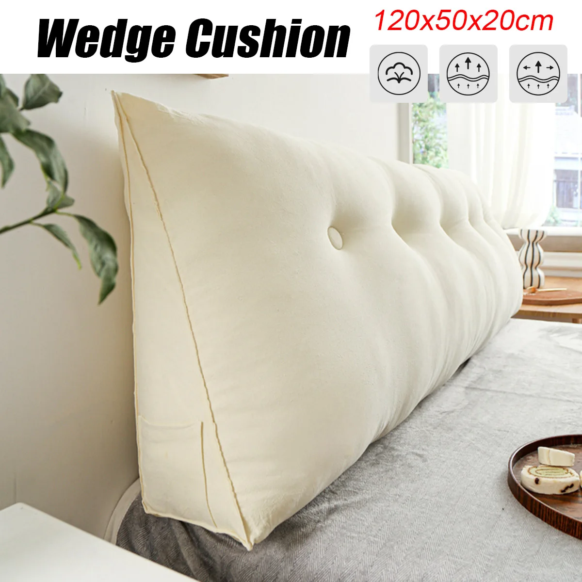 fragment viool galerij Sofa Lange Thuis Slaapkamer Driehoek Nachtkastje Grote Kussen Verwijderbare  Nachtkastje Zachte Kussen Wasbaar Rugleuning Bed Kussen  180x50x20cm|Beddengoed Kussens| - AliExpress