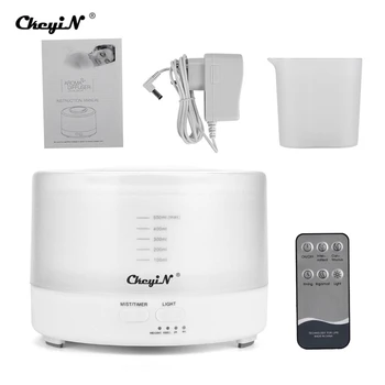 

500ml Electric Ultrasonic Humidifier Air Purifier 7 Color LED Light Essential Oil Aroma Diffuser 3M Remote Control humidificador