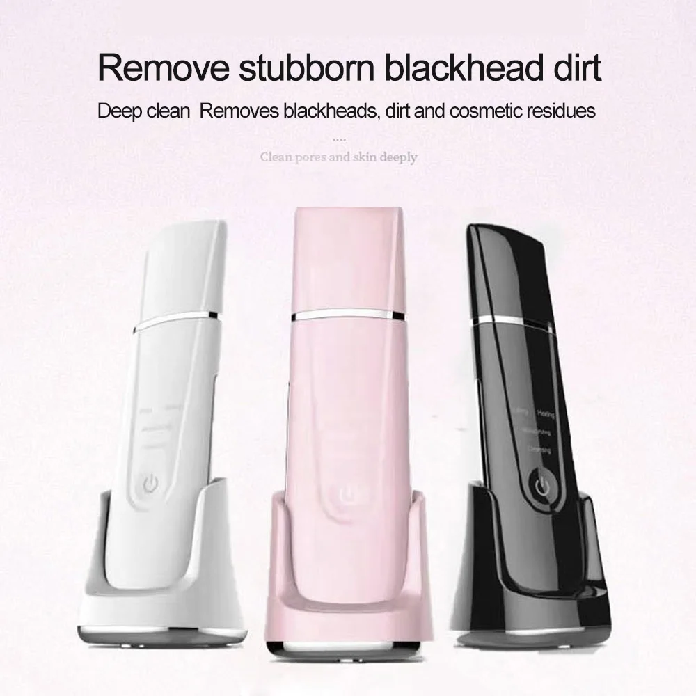 

Wakeforyou Ultrasonic Skin Scrubber Deep Face Cleaning Machine Peeling Shovel Facial Pore Cleaner Face Skin Scrubber LiftMachine