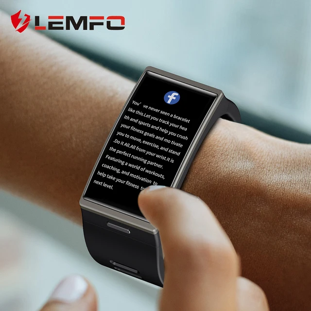 LEMFO-Reloj inteligente para hombre, smartwatch deportivo con pantalla de 1,9 pulgadas, 170 x 320, resistente al agua IP68, función de presión sanguínea, Android, iOS, DM12 1