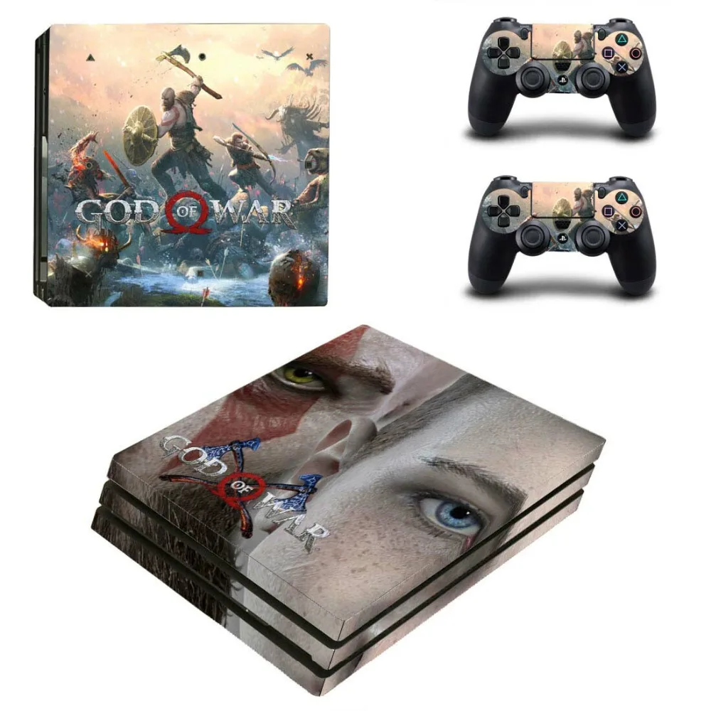 Наклейки God Of War для PS4 Pro Playstation 4 Pro консоль+ 2 контроллера геймпад виниловые наклейки игровые аксессуары