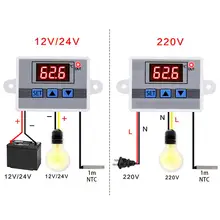 Eletricidade controlador de temperatura 10a termostato interruptor controle com sonda w3002 sensor digital para acessórios domésticos