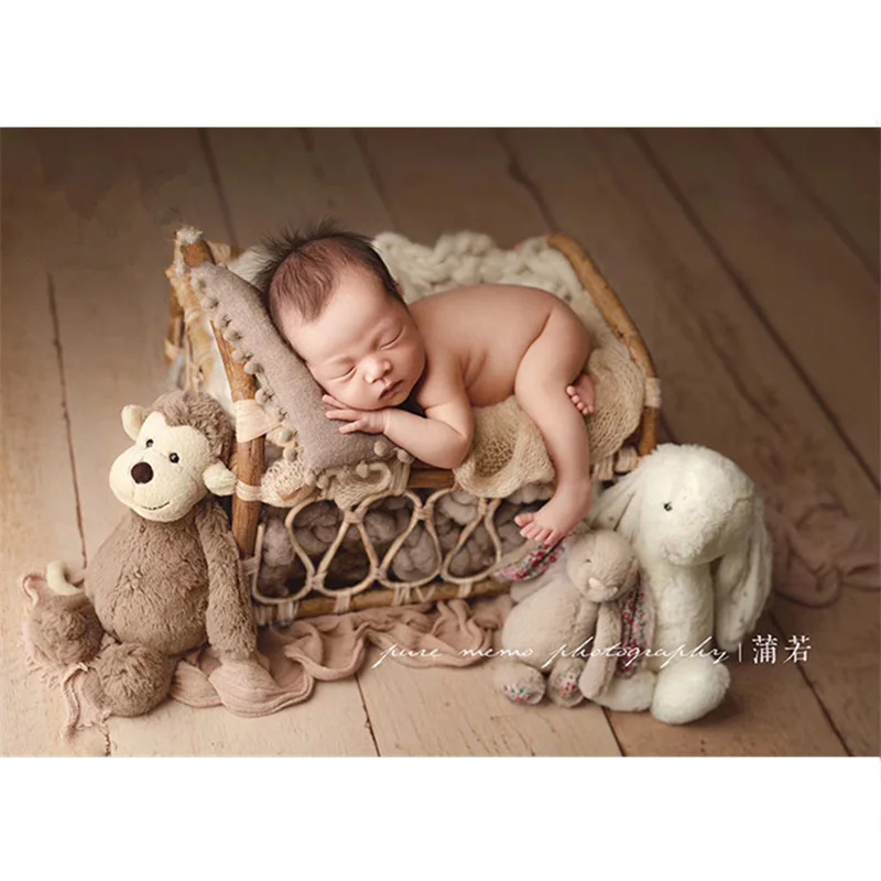  Fotografie Baby Props Vintage Woven Rattan Basket Newborn Photography Props Basket Baby Posing Sofa