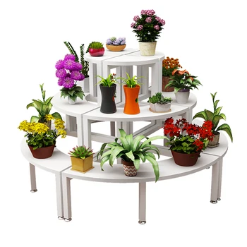 

Corner Flower Stand Indoor And Outdoor Wrought Iron Rectangular Floor-standing Multi-layer Ladder Stainless Baking Green Radish