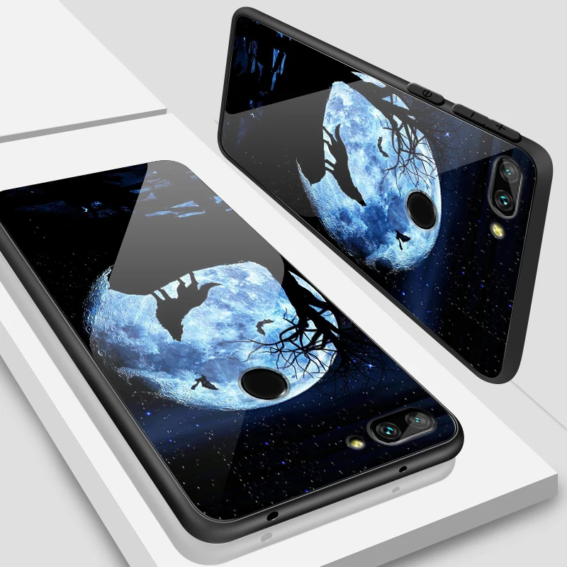 W334 Для Huawei Honor 6X 7A 7C 7X 8A 8X9 облегченное закаленное стекло Чехлы Y6 Y9 Y7 премьер-профессионал Magic2 Бампер Дизайн киска задняя крышка - Цвет: W334